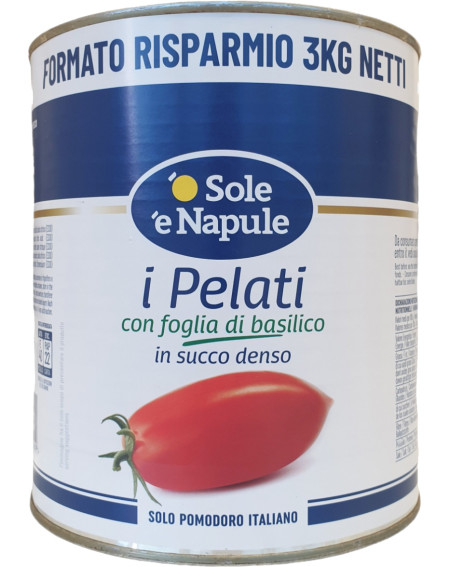 Pelati Pelati o' Sole è Napule con Basilico 6 x 3000g