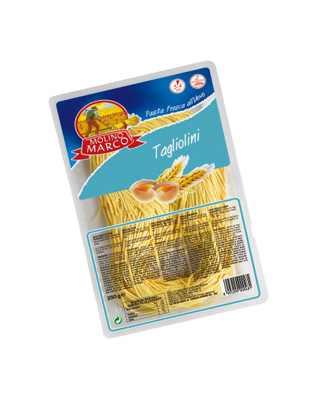 Pasta frisch "Molino Marco" Tagliolini all'uovo 2mm Molino Marco 16 x 250g (PFM15) (VB)