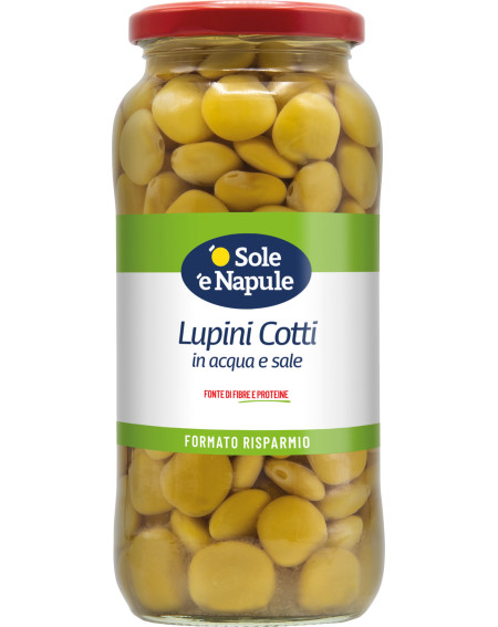 Bohnen Lupini cotti, in acqua e sale 12 x 540g