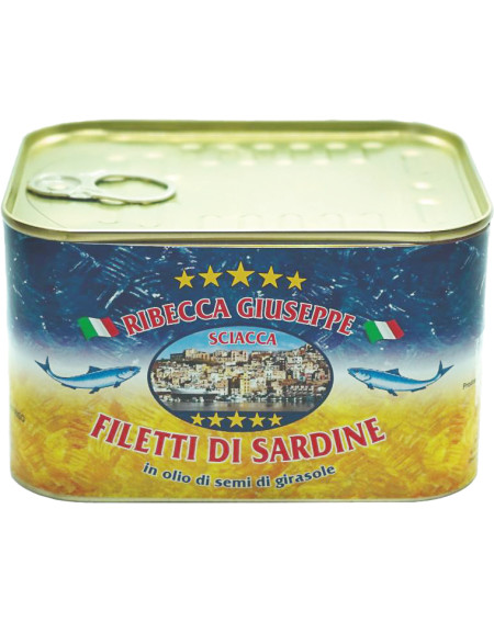 Sardellen Sardinenfilet "Ribecca" in Sonnenblumenöl 24 x 720g