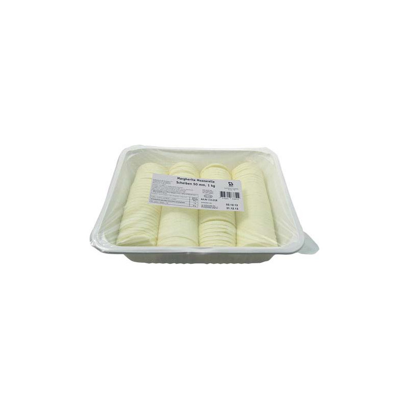 Salatqualität Margherita Mozzarella 50 mm Scheiben 1kg (VB)