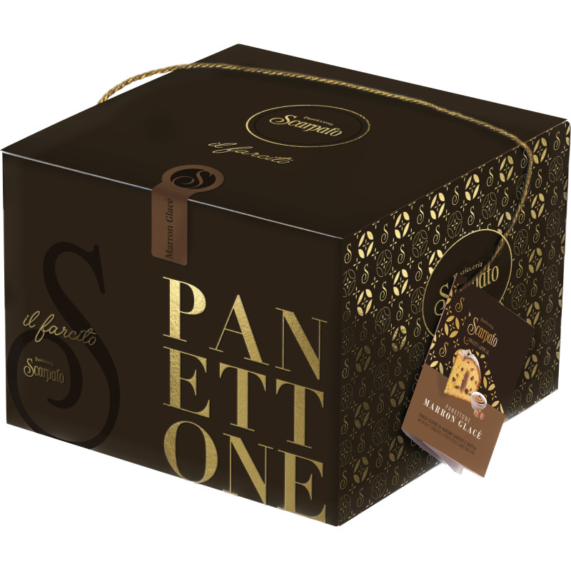 Panettone 13018 / PANETTONE FARCITO AL MARRON GLACÉ 1KG IN SCATOLA 6PZ